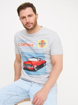 Grey Ford Cortina Graphic Print T-Shirt 