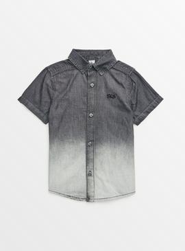 Grey Ombre Short Sleeve Shirt  