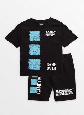 Sonic Black Game Over T-Shirt & Shorts 10 years