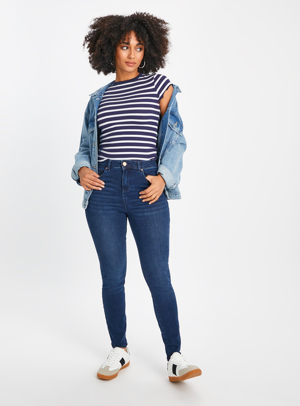 Denim High Waisted Tencel Skinny Jeans 