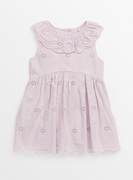 Lilac Broderie Sleeveless Dress 