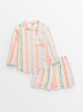 Crinkle Stripe Shirt & Shorts 