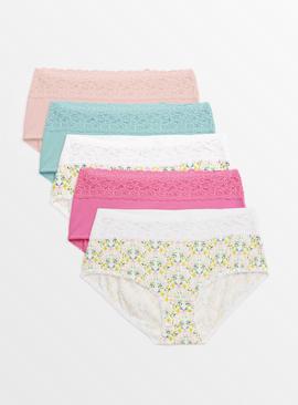 Comfort Lace Midi Knickers 5 Pack 
