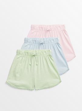 Pastel Plain Frill Shorts 3 Pack  