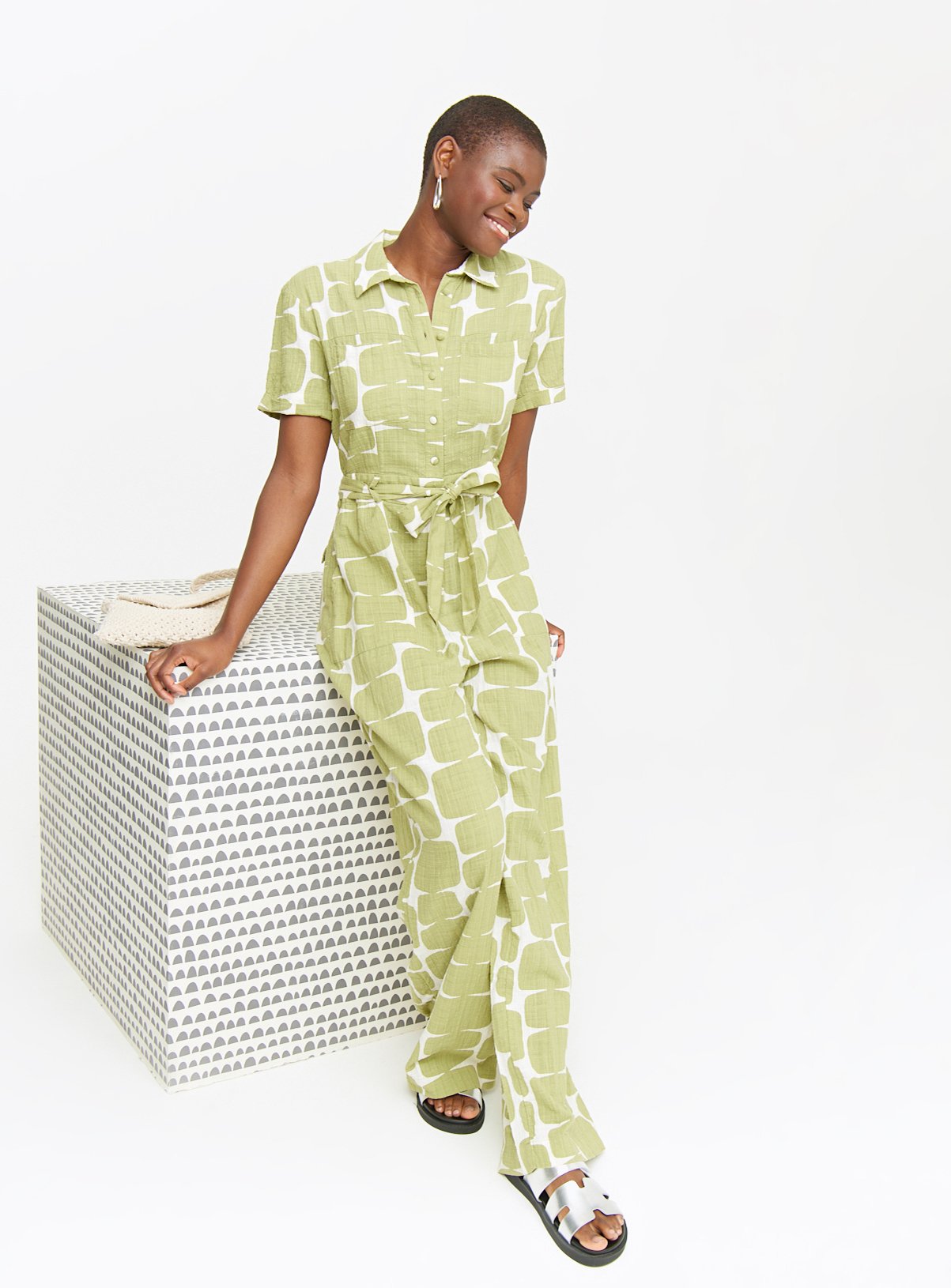 Tu X Scion Lohko Green Belted Jumpsuit