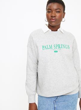 Grey Oversized Palm Springs Sweatshirt 