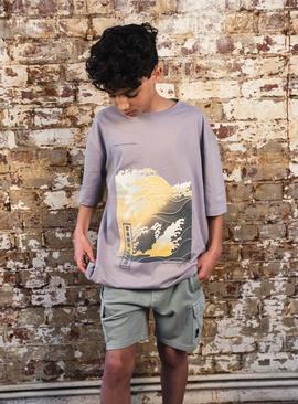 TYTBB Oversized Lilac Graphic T-Shirt 