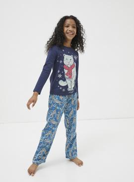FATFACE Sadie Snow Leopard Pyjama Set 