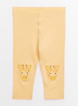 Yellow Giraffe Badge Leggings  