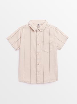 Neutral Stripe Short Sleeve Shirt 