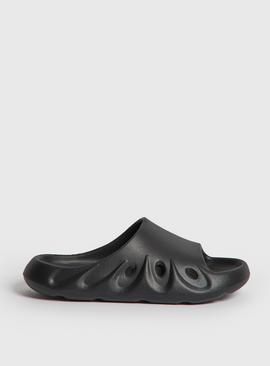 Black Comfort Slip-On Sliders 