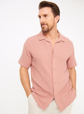 Light Pink Crinkle Double Cloth Shirt 