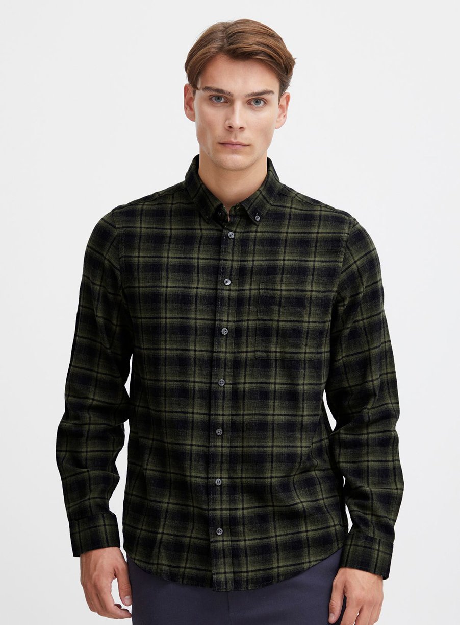 CASUAL FRIDAY Khaki Check Shirt XL