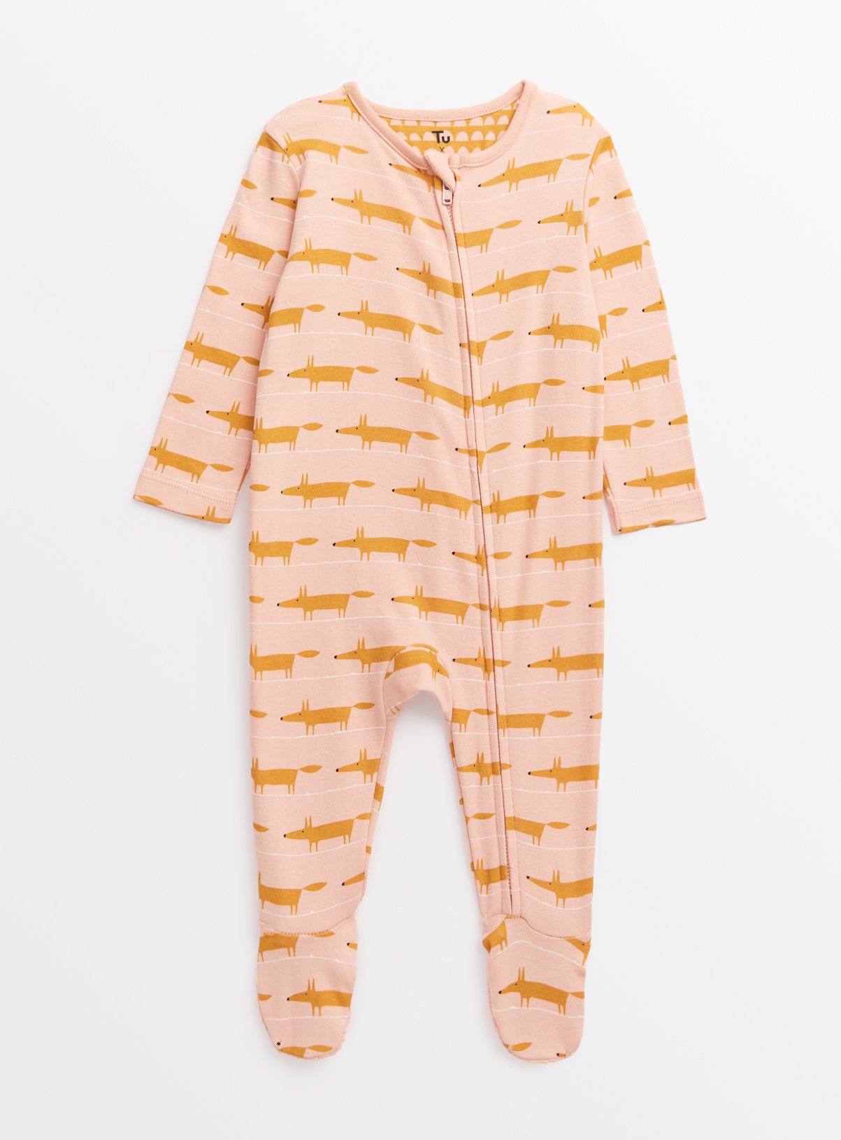 Tu X Scion Pink Mr Fox Sleepsuit  
