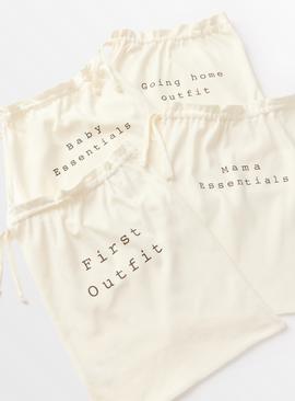 Cream Baby Essentials Organiser Bags 4 Pack  One Size
