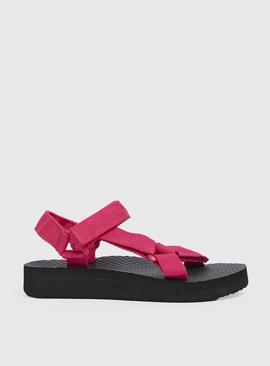 Pink Strappy Outdoor Sandals  
