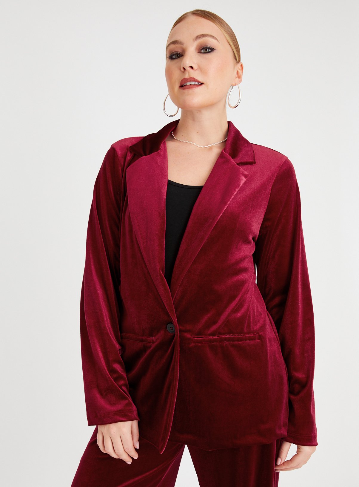 Velvet Coord Blazer 