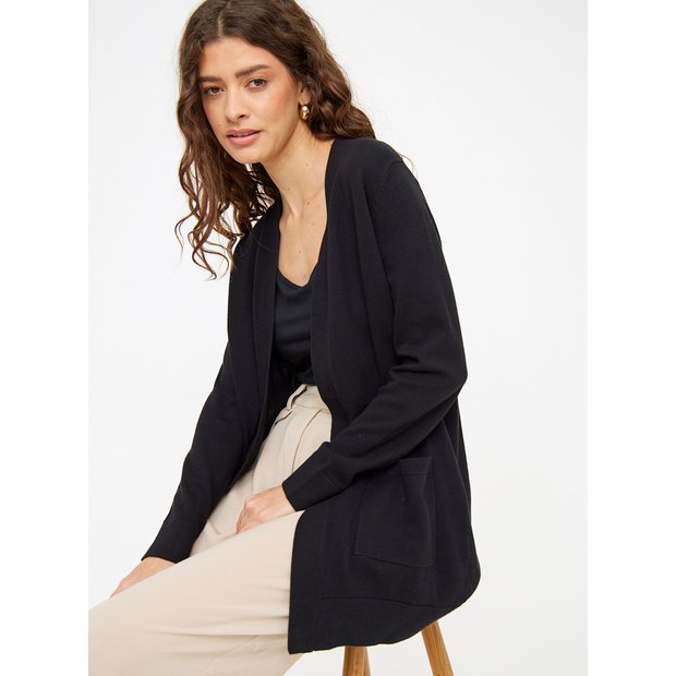 Black cardigan long womens hotsell