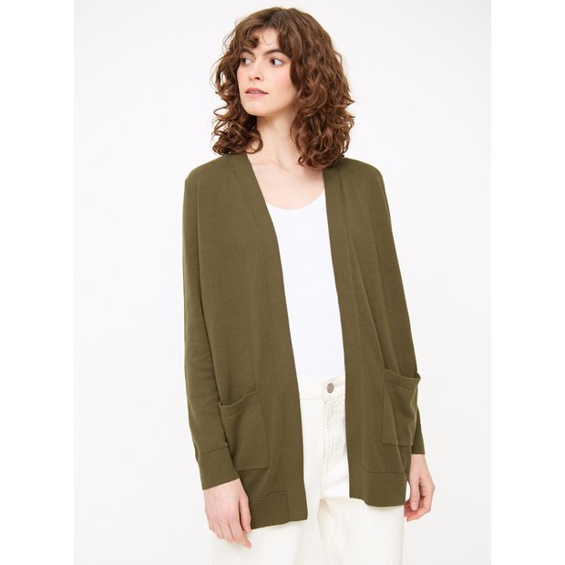 Khaki cardigan womens hotsell