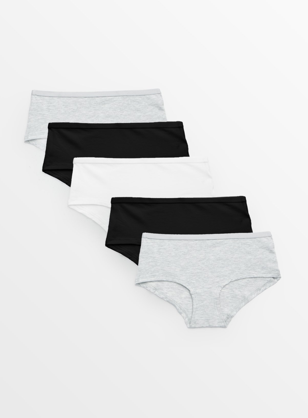 Plain Shorts-Style Briefs 5 Pack 