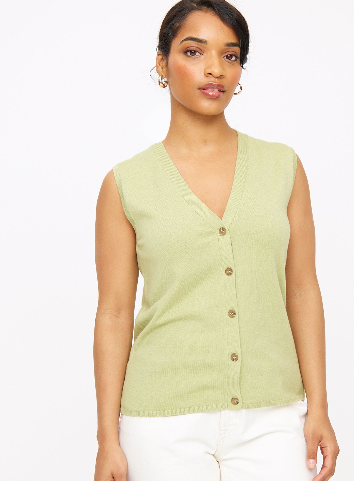 Soft Touch Button-Through Vest 
