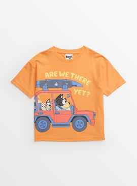 Bluey Orange Are We There Yet? T-Shirt 