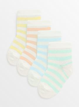 Pastel Stripe Socks 4 Pack  