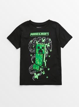 Minecraft Black Creeper Graphic T-Shirt 