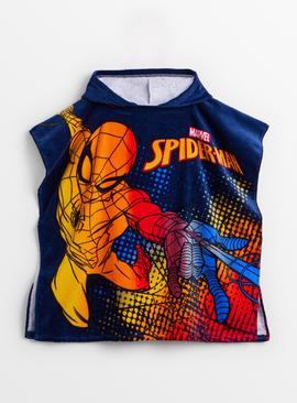 Marvel Spider-Man Navy Towelling Poncho One Size