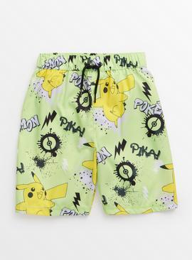 Pokemon Pikachu Print Swim Shorts 