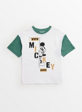 Disney White Mickey Mouse Raglan T-Shirt 
