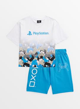 PlayStation Blue Shortie Pyjamas 