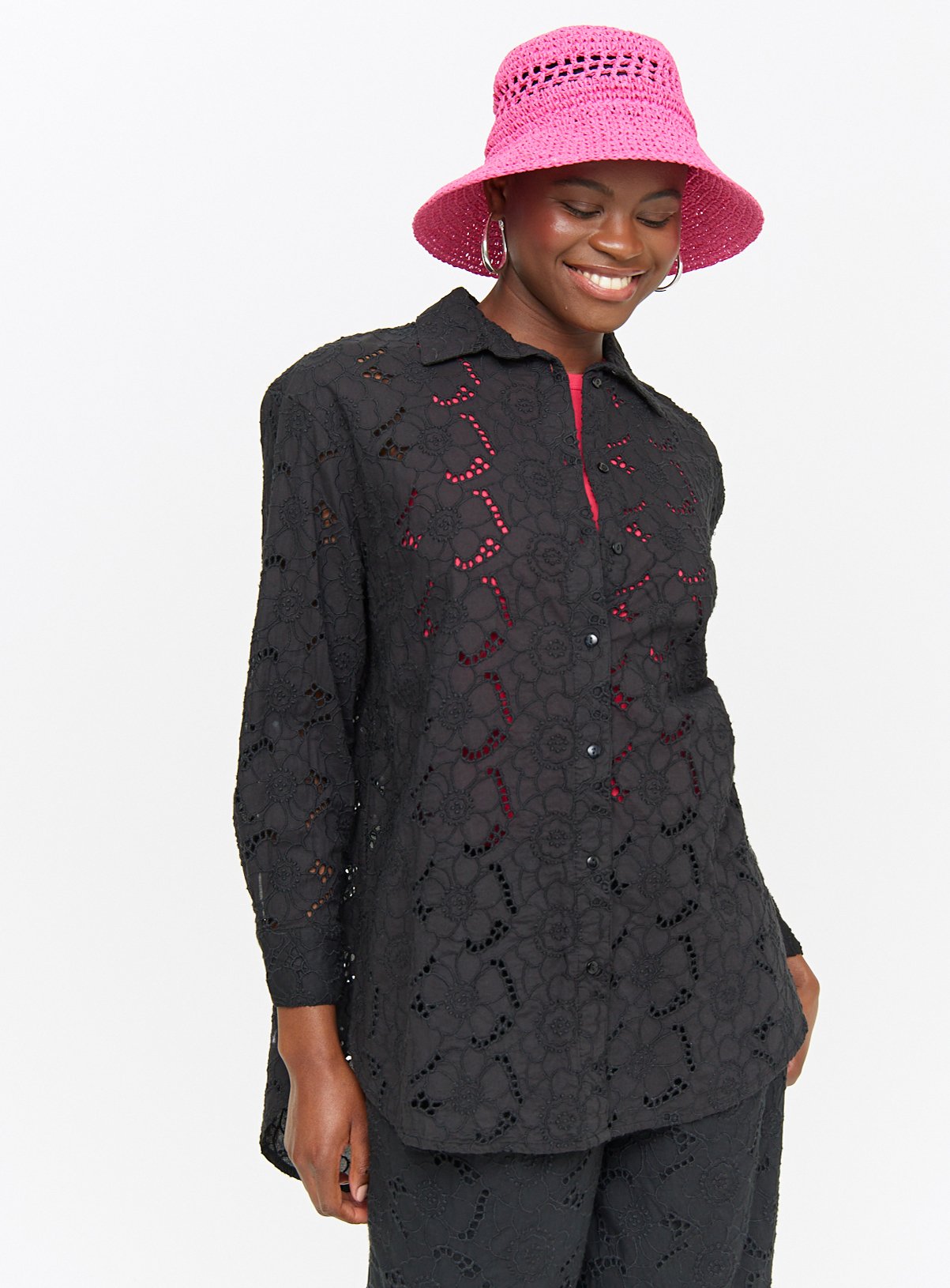 Floral Lace Oversized Shirt