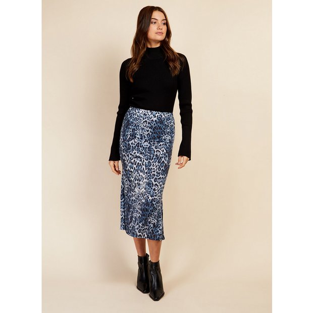 Sainsburys leopard shop print skirt