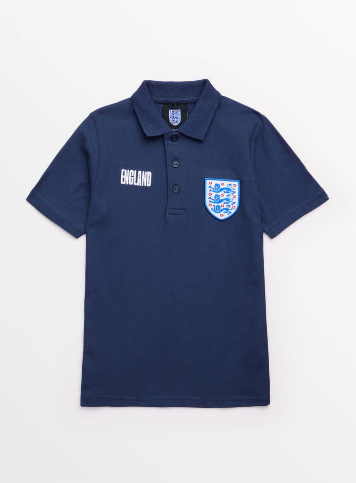 Official FA England Navy Pique Polo Top 