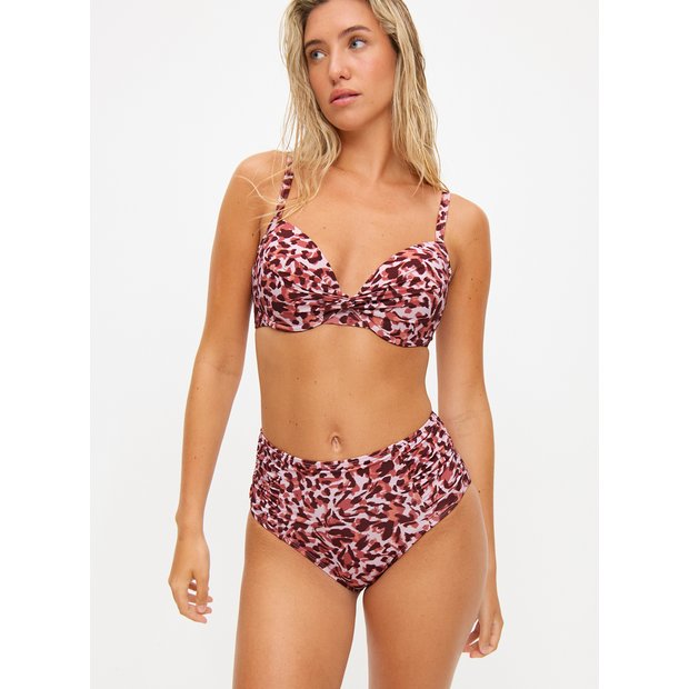 Pink animal print swimsuit clearance