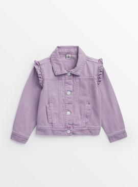 Lilac Frill Denim Jacket 
