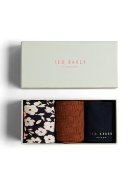 TED BAKER Three Pack Of Socks Be Cools One Size