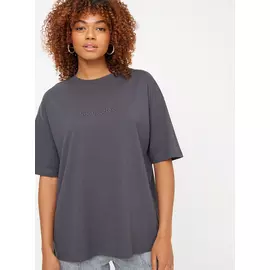 Charcoal LA Graphic Oversized T-Shirt