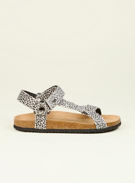 BRAKEBURN Leopard Strap Sandal 
