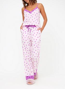 Pink Star Print Pyjama Bottoms 