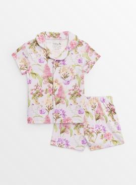 Floral Print Traditional Shortie Pyjamas 