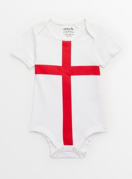 England St George's Cross White Bodysuit 