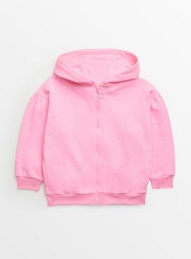 Bright Pink Zip-Through Hoodie  