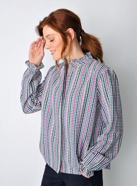 BURGS Pannier Womens Frill Long Sleeve Shirt Multi Coloured 