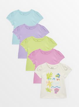 Pastel Swim In The Ocean T-Shirts 5 Pack 