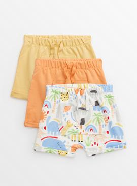 Animal Sweat Shorts 3 Pack Up to 3 mths