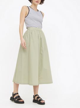Khaki Full Maxi Skirt 
