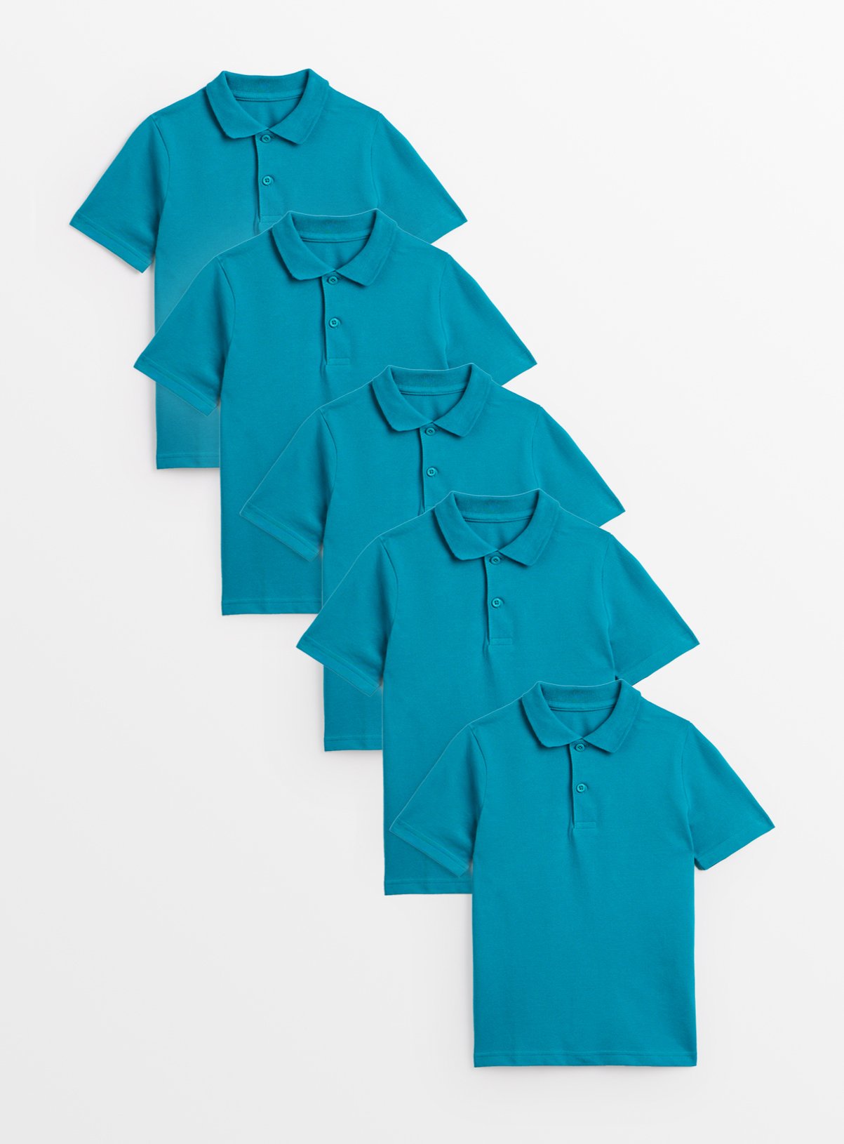 5 Pack Jade Unisex Polo Shirts 12 years