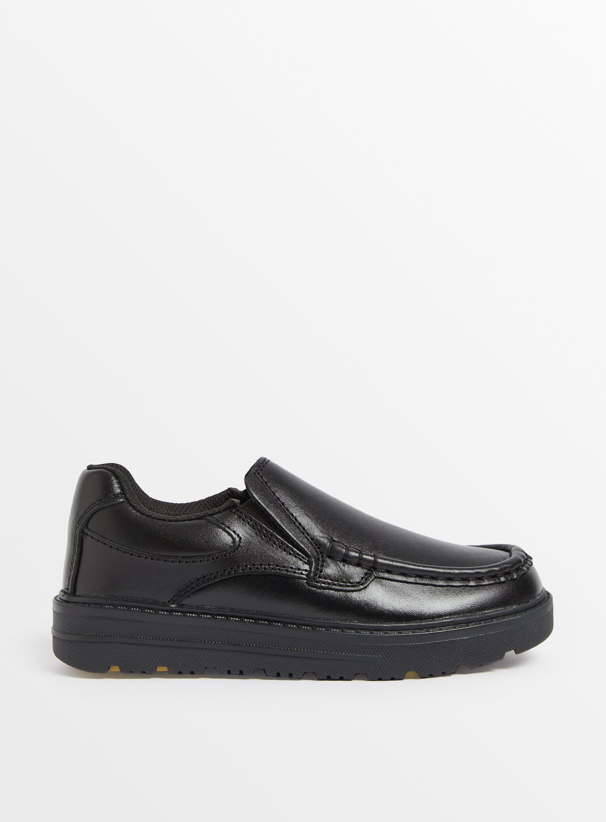 Magic Feet Black Leather Loafer School Shoes 4